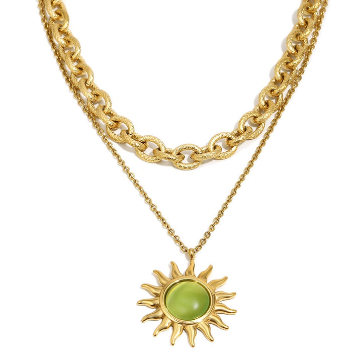 The Aventurine Solstice Gold Plated Waterproof Necklace
