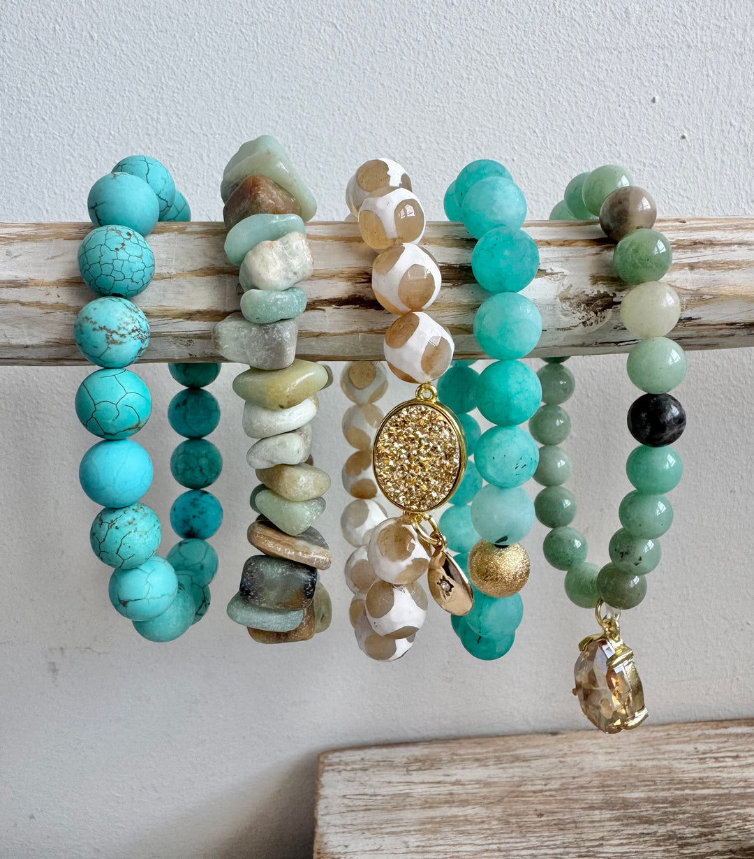 The Bohemia Natural Stone Bracelet Stack
