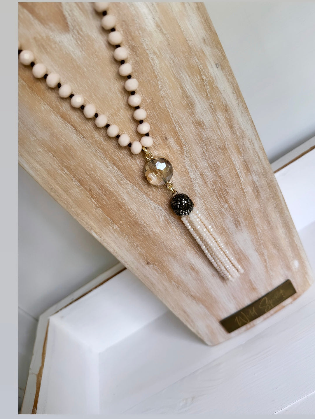 The Cream Tassel Necklace