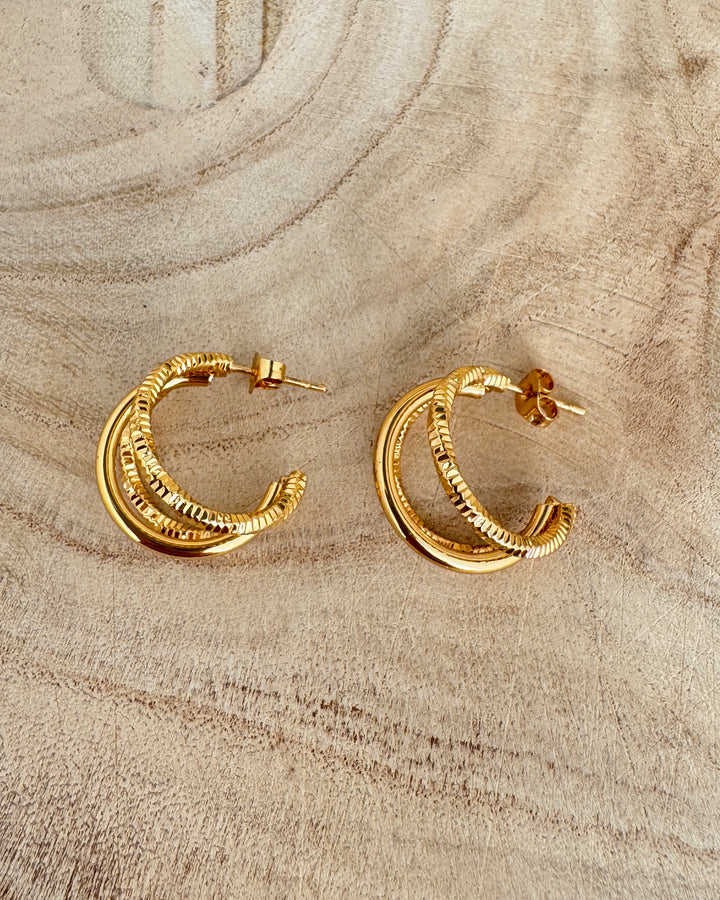 The Serenity Gold Plated Waterproof Earrings