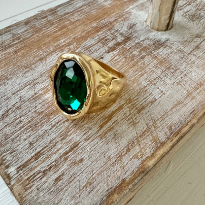 Betsy Cocktail Ring - Green