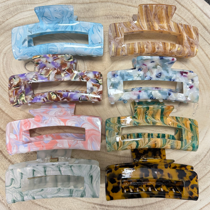 Mixed Pack Large Hair Claw (8 Pack)