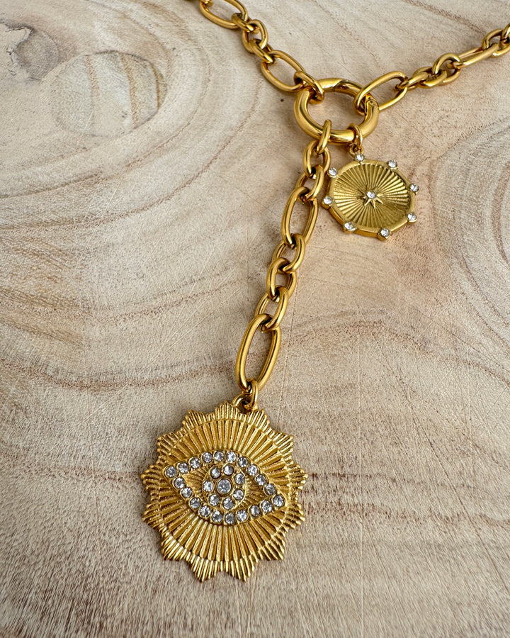 The Iconic Evil Eye Gold Plated Waterproof Necklace