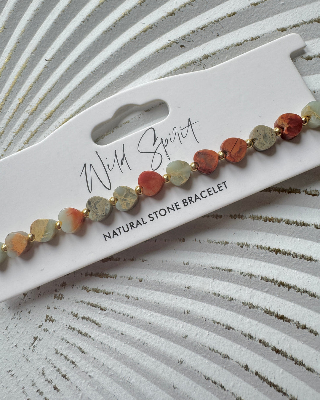 Shoushan Jasper Mini Heart Bracelet