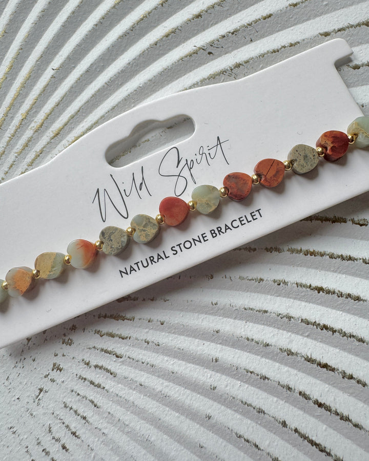 Shoushan Jasper Mini Heart Bracelet