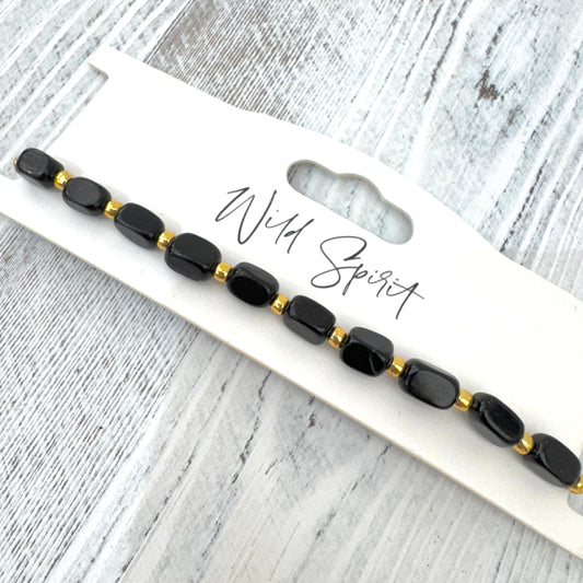 The Black Agate Nomad Bracelet