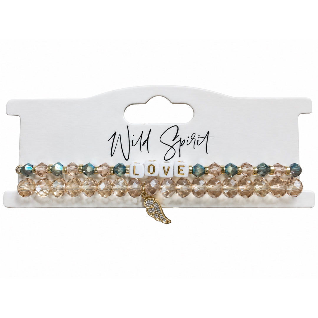 a bracelet on a white stand
