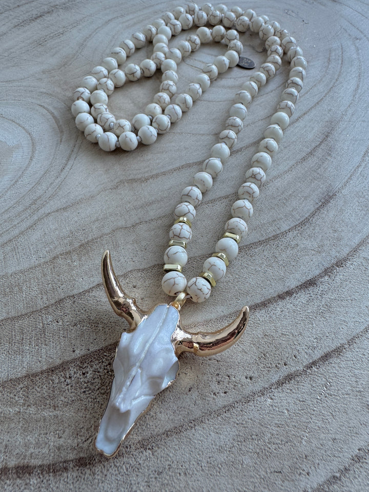 Cream Wildhorn Necklace