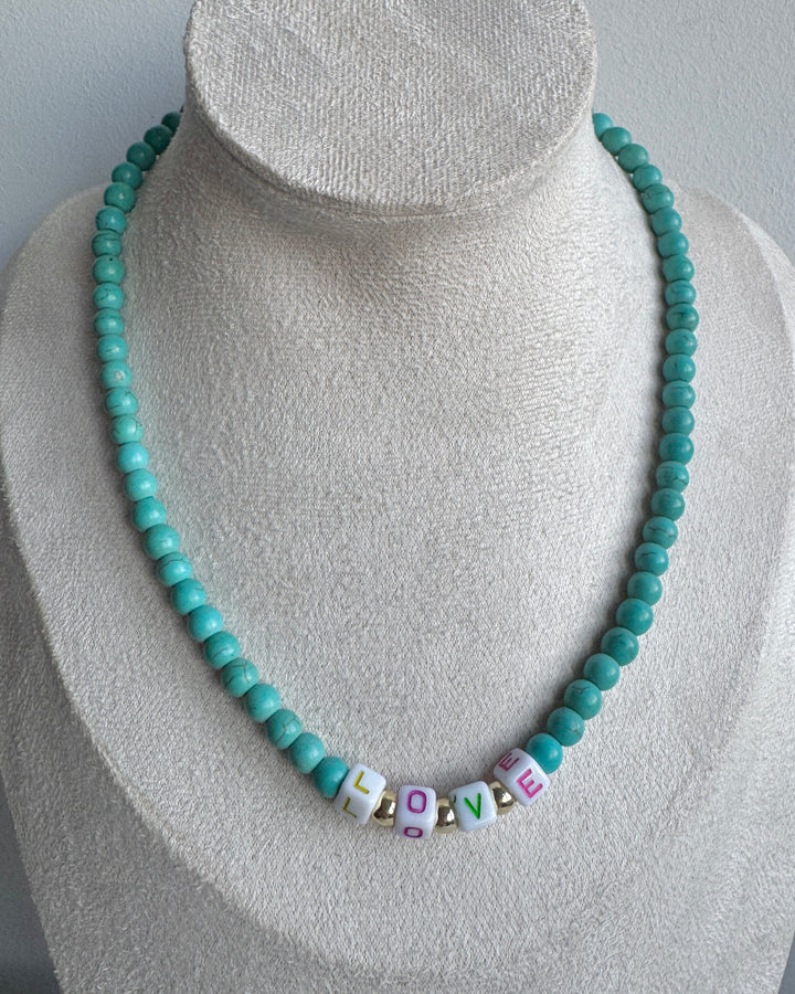 Blue LOVE Necklace