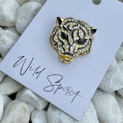 Small Tiger Head Brooch