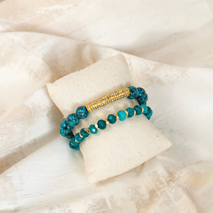 The Teal Bracelet Duo