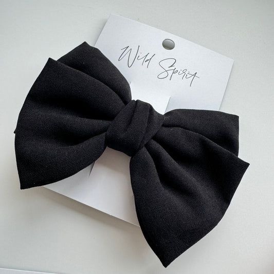 Black Hair Bow Slide (Pack of 4)