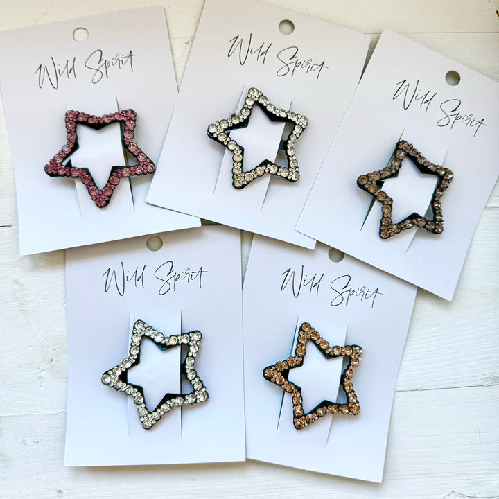 Single Star Hair Slides (Pack of 5)