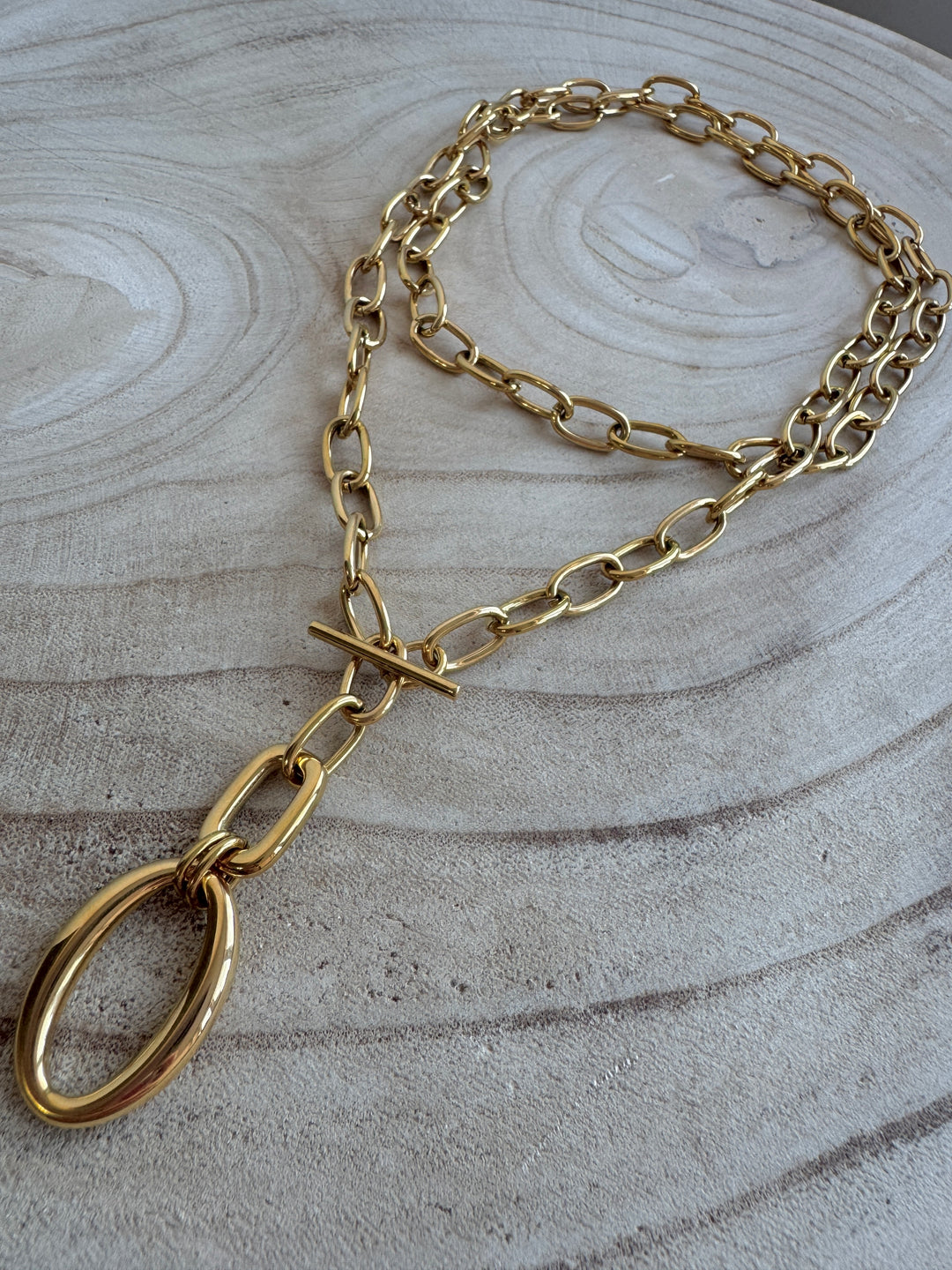 Caprice Chunky Gold Plated Waterproof Necklace
