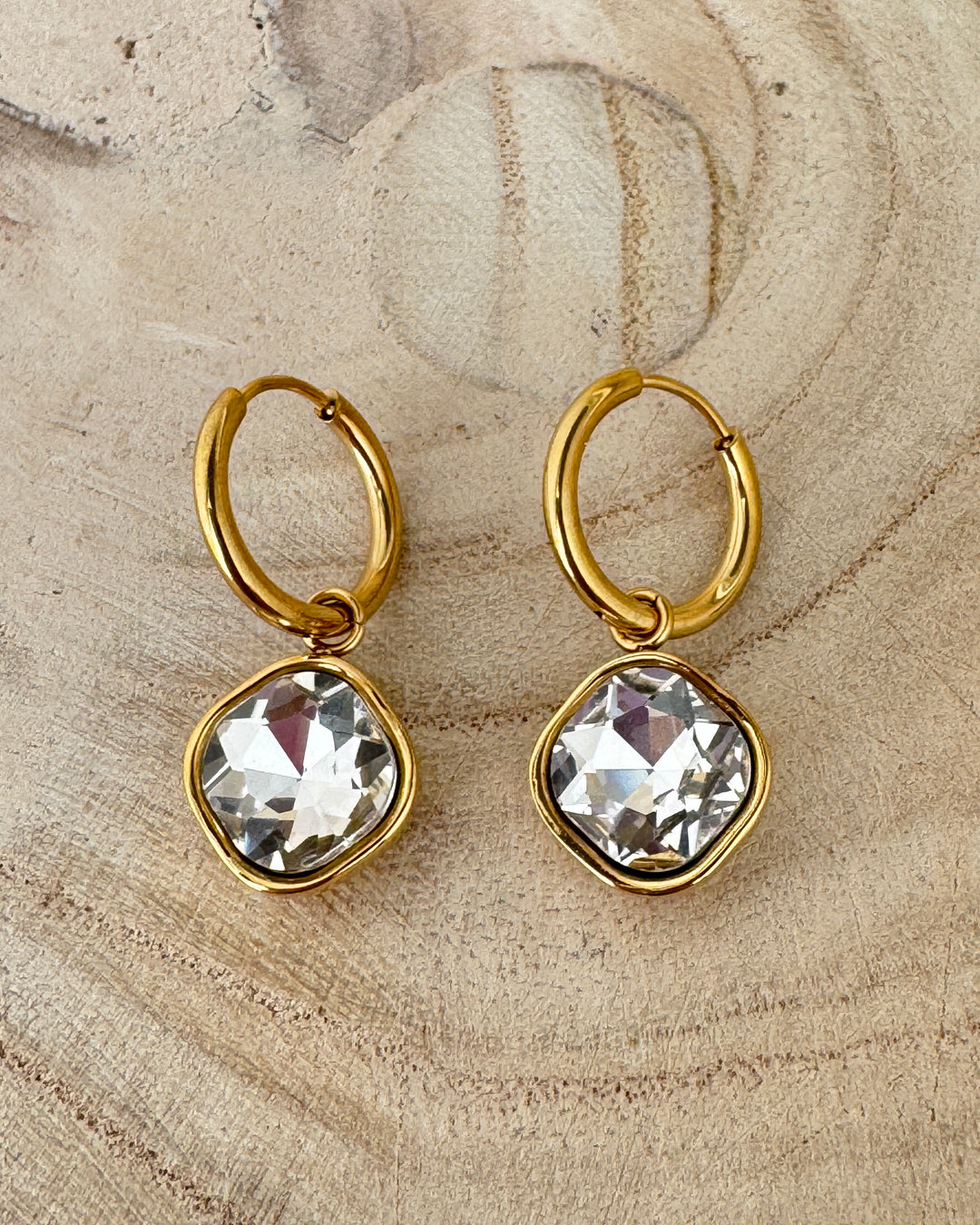 The Square Bling Gold Plated Waterproof Earrings (Pre-Order del early Jan)