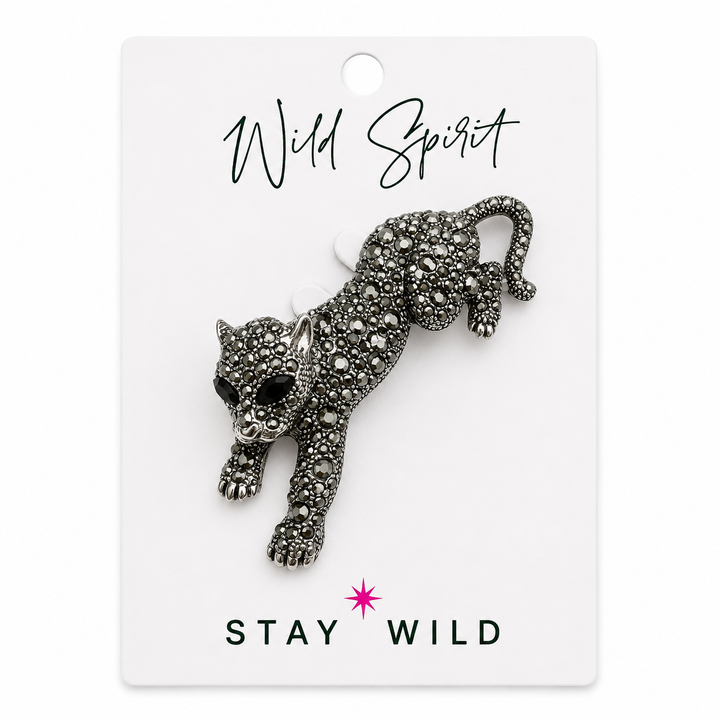 Black Cheetah Brooch