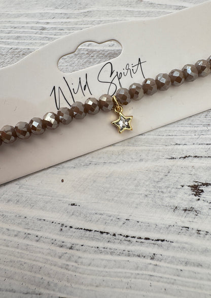 Grey Star Twilight Charm Bracelet