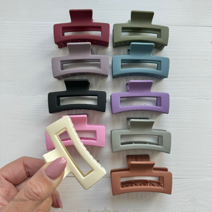 Midi Rectangle Hair Claws (10 Pack) - MIX A