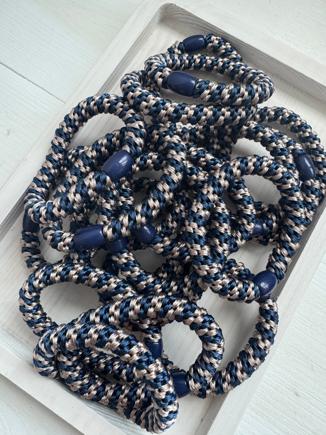 Navy Twisty Hair Bobbles (10 Pk)
