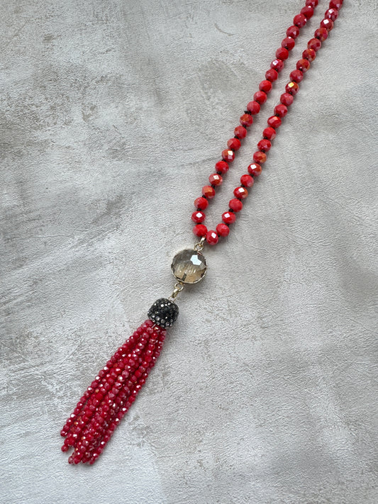 The Red Tassel Necklace