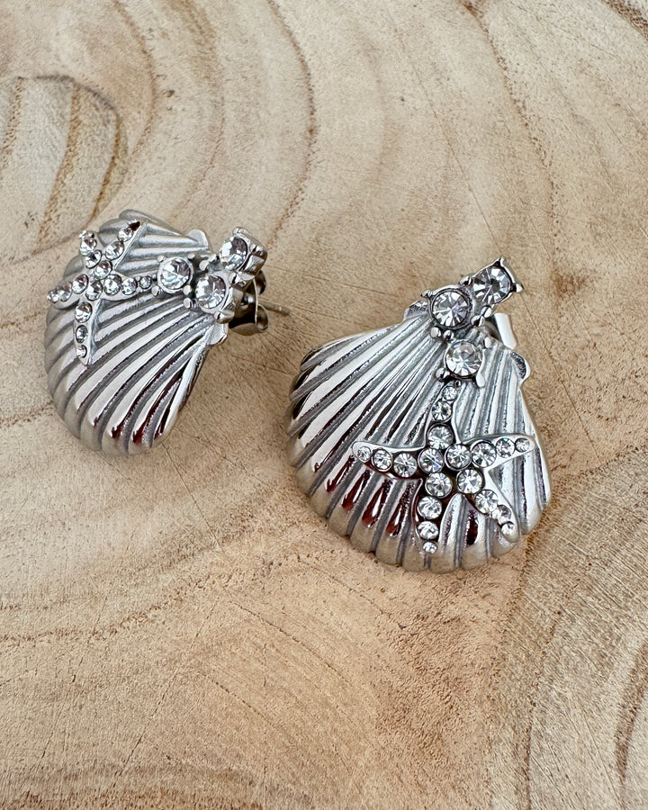 Silver Bling Starfish Earrings