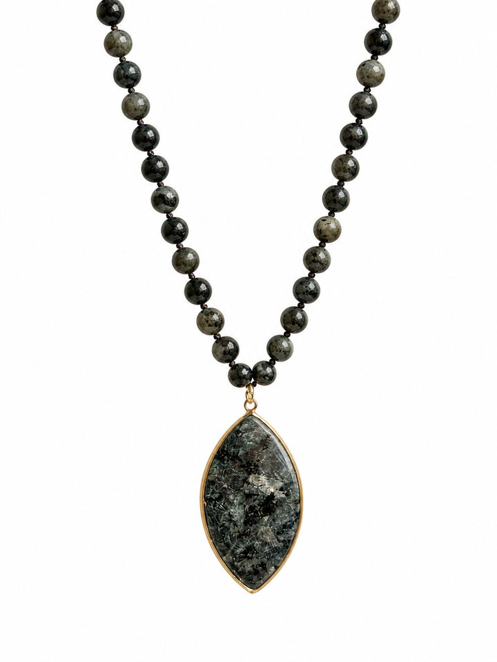 Black Midnight Larvikite Necklace