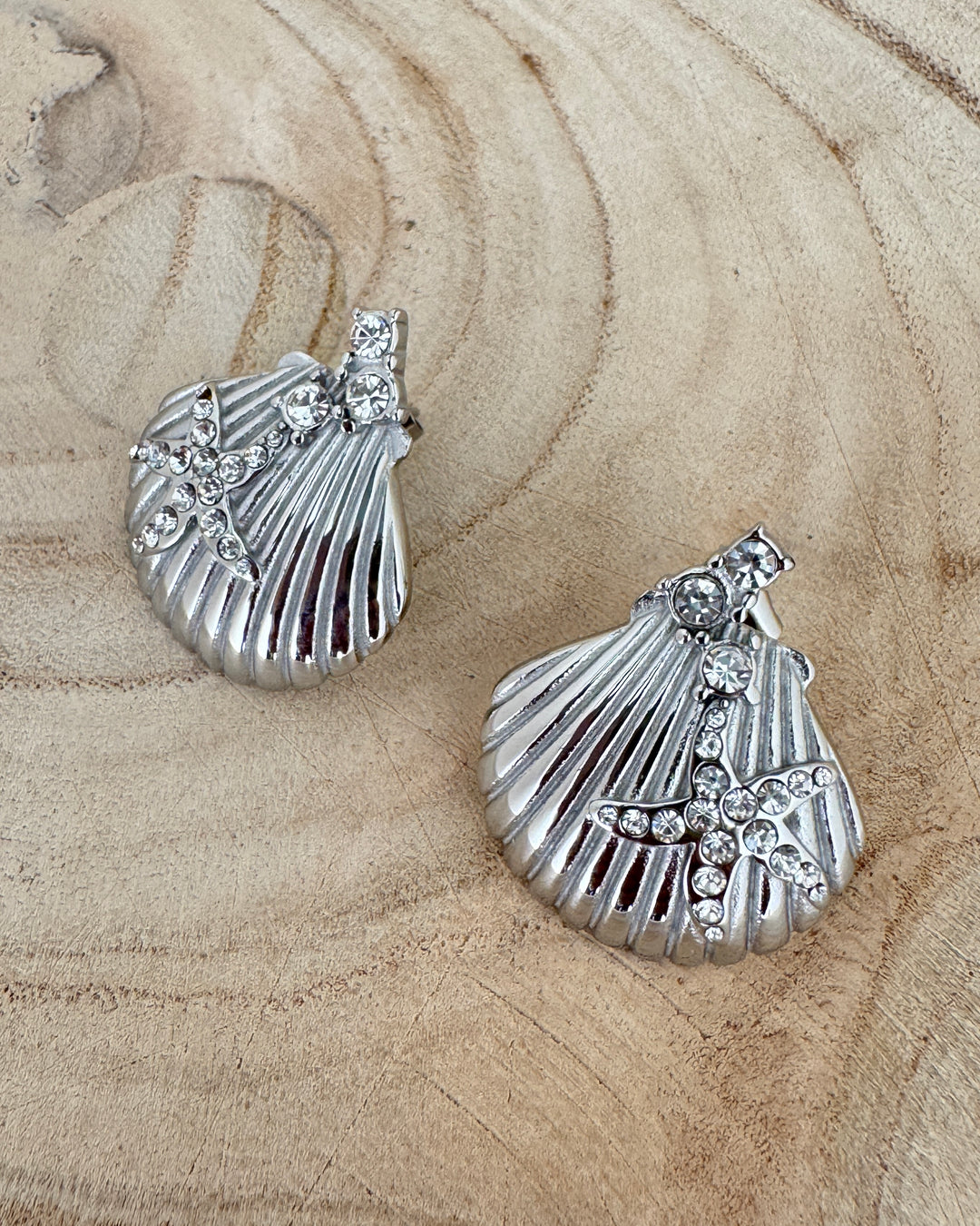 Silver Bling Starfish Earrings