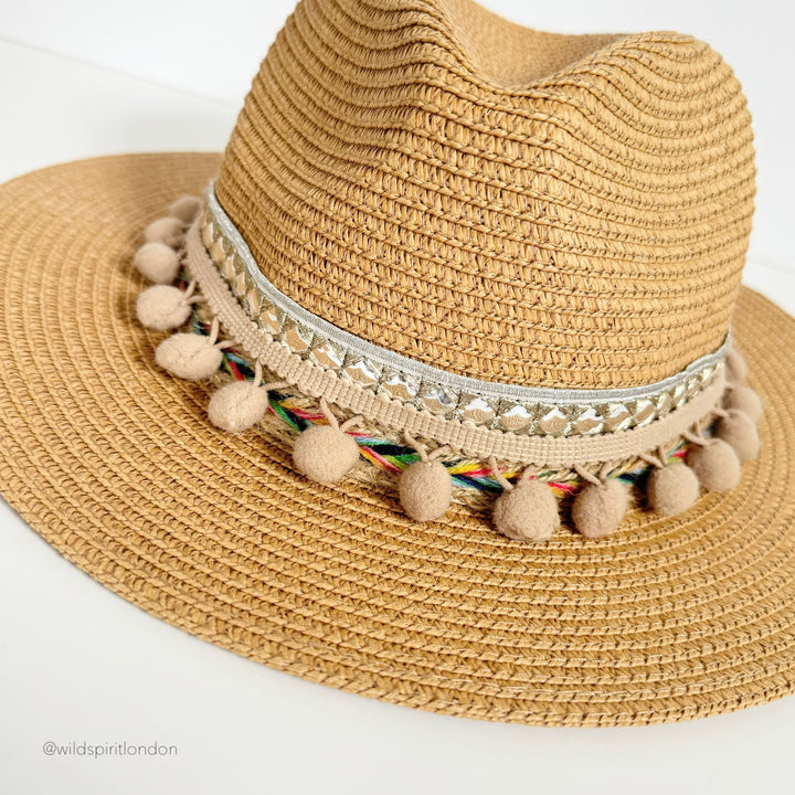 Pom Pom Boho Sun Hat