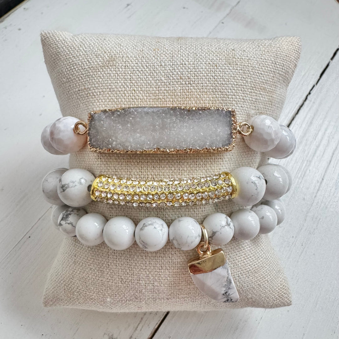 The White Haven Druzy Bracelet Stack