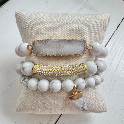 White ‘Haven’ Bracelet Set