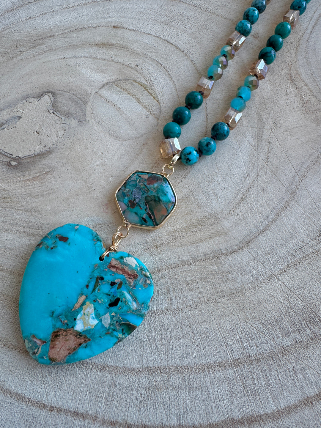 Jaselle Heart Jasper Necklace