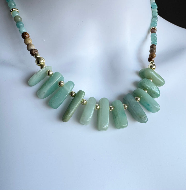The Mika Short Necklace Amazonite
