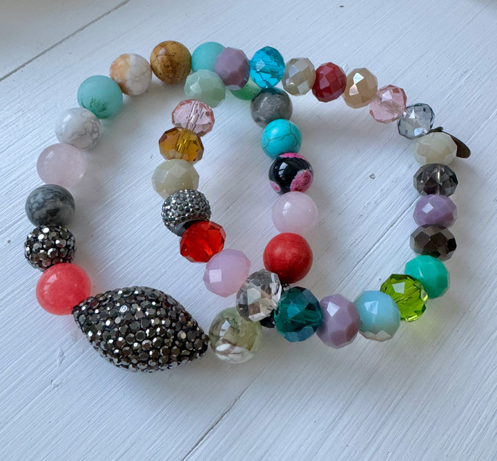 The Joy Natural Stone Bracelet Duo