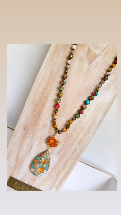 Jasper Long Necklace