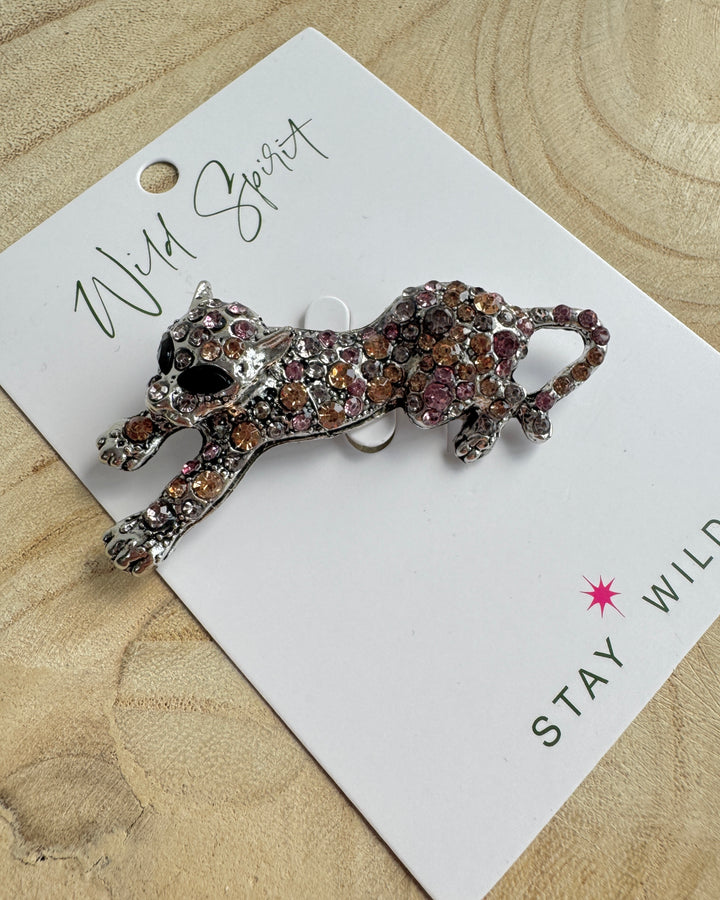 Pink Cheetah Brooch