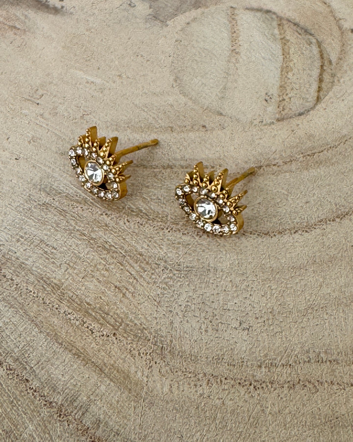 The Evil Eye Gold Plated Waterproof Earrings