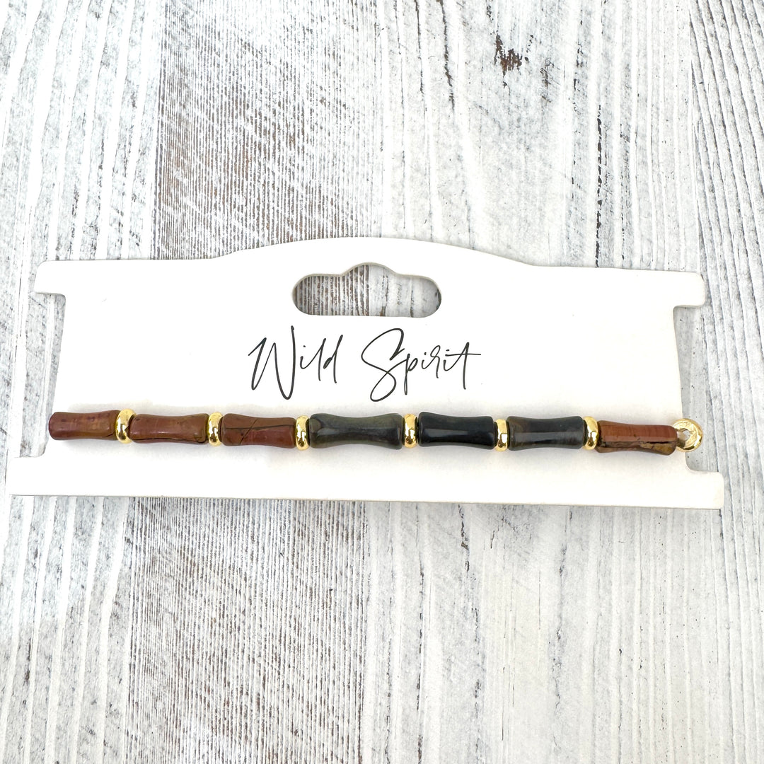 The Shoushan Jasper Bamboo Bracelet