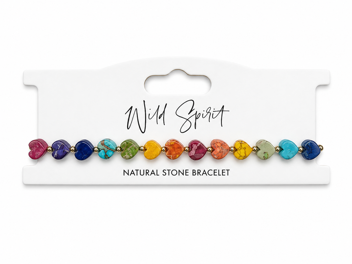 Colourful Jasper Mini Heart Bracelet