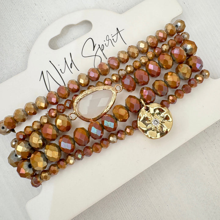 Burnt Orange Twilight Bracelet Stack