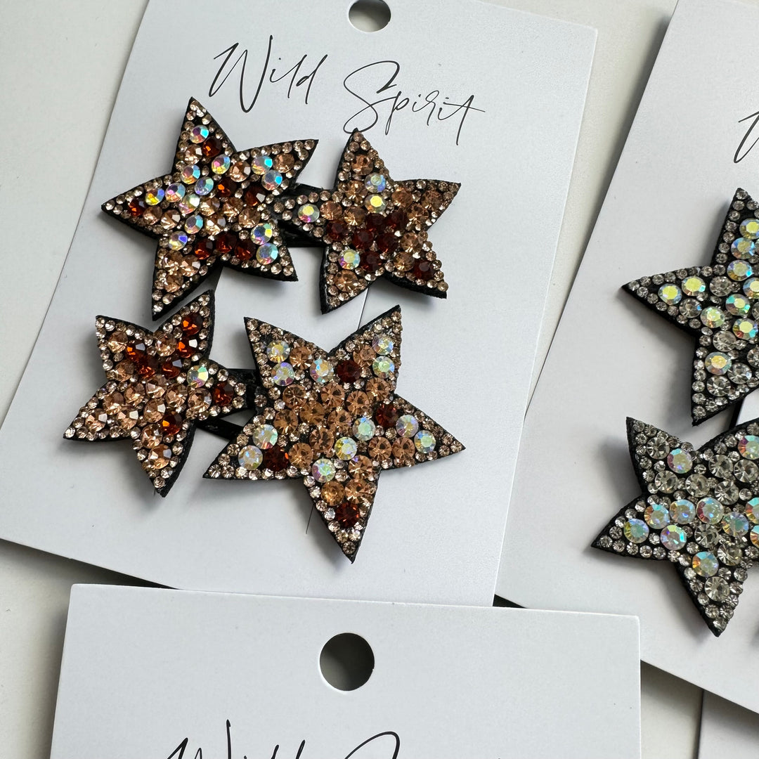 Multi Star Gift Set of 2 Hair Slides (Pack of 5)