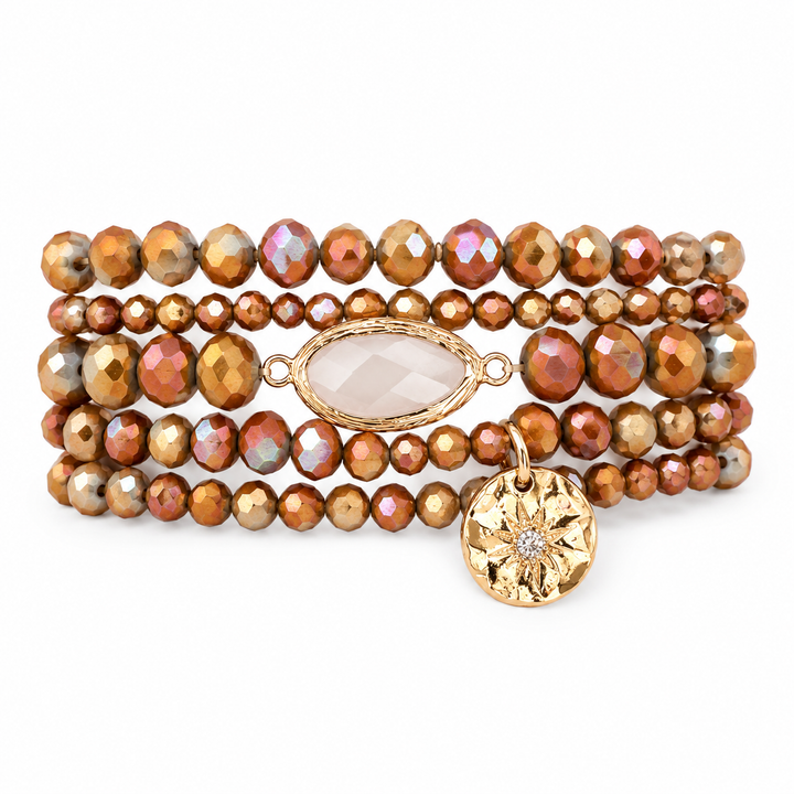 Burnt Orange Twilight Bracelet Stack