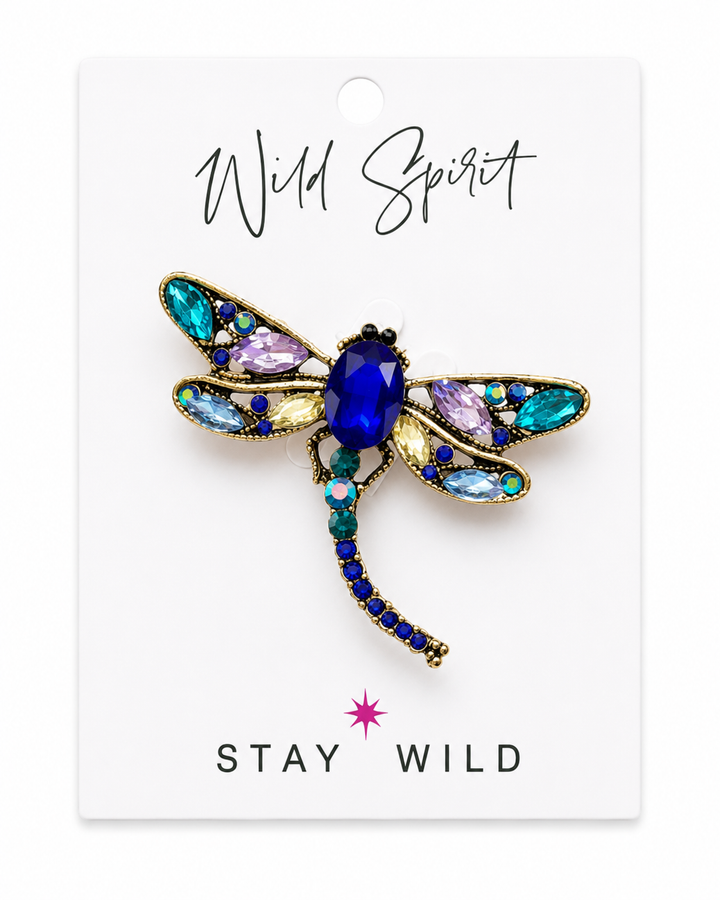 Mini Blue Dragonfly Brooch