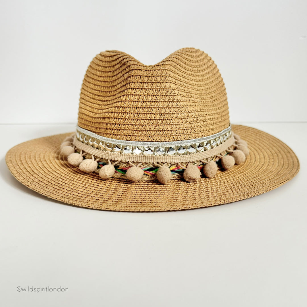 Pom Pom Boho Sun Hat
