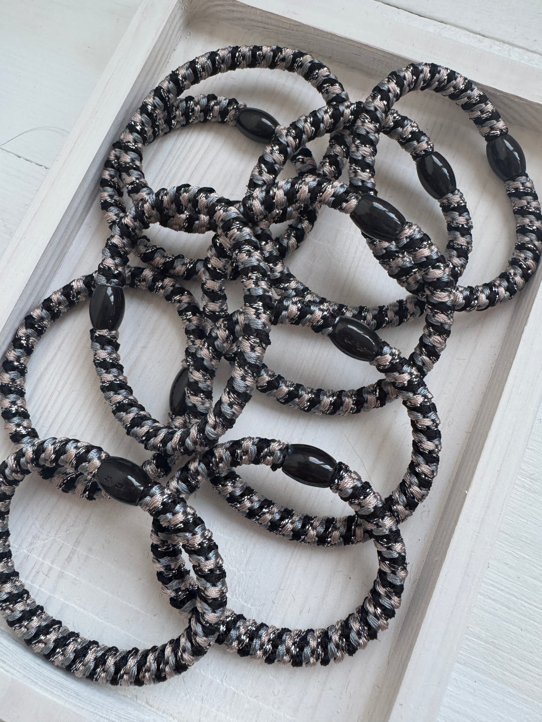 Black Twisty Hair Bobbles (10 Pk)