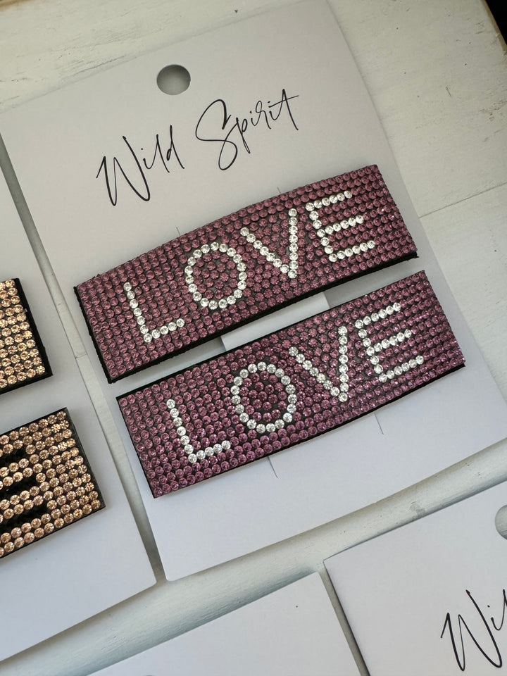 LOVE Gift Set of 2 Hair Slides (Mixed pack of 5)