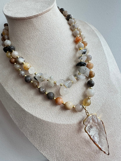 Grey Mix Athena Necklace