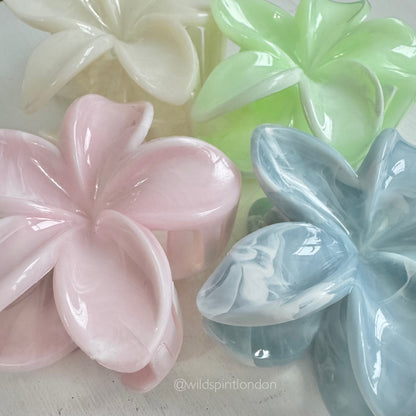 Glossy Flower Hair Claws (4 Pack)