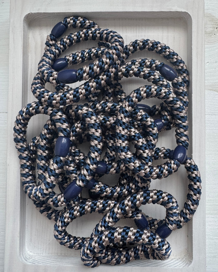 Navy Twisty Hair Bobbles (10 Pk)