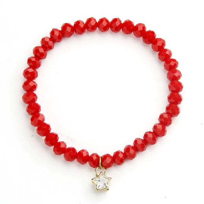 Red Star Twilight Charm Bracelet