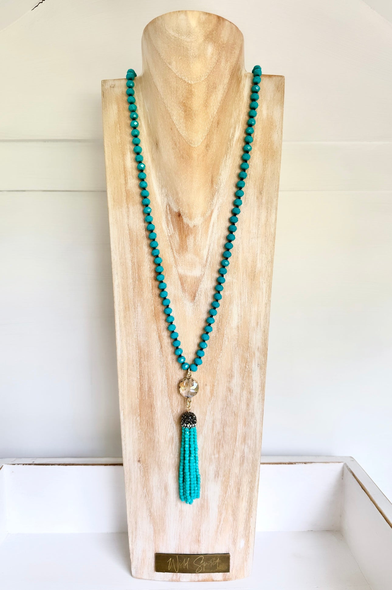 Blue Tassel Necklace